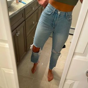 Urban Outfitters High Waisted Light Wash Jeans